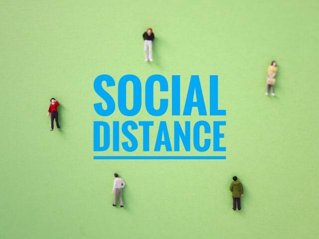 ソーシャルディスタンスの絵